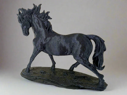 Majestic black Unicorn Sculpture - Celestial Crafts