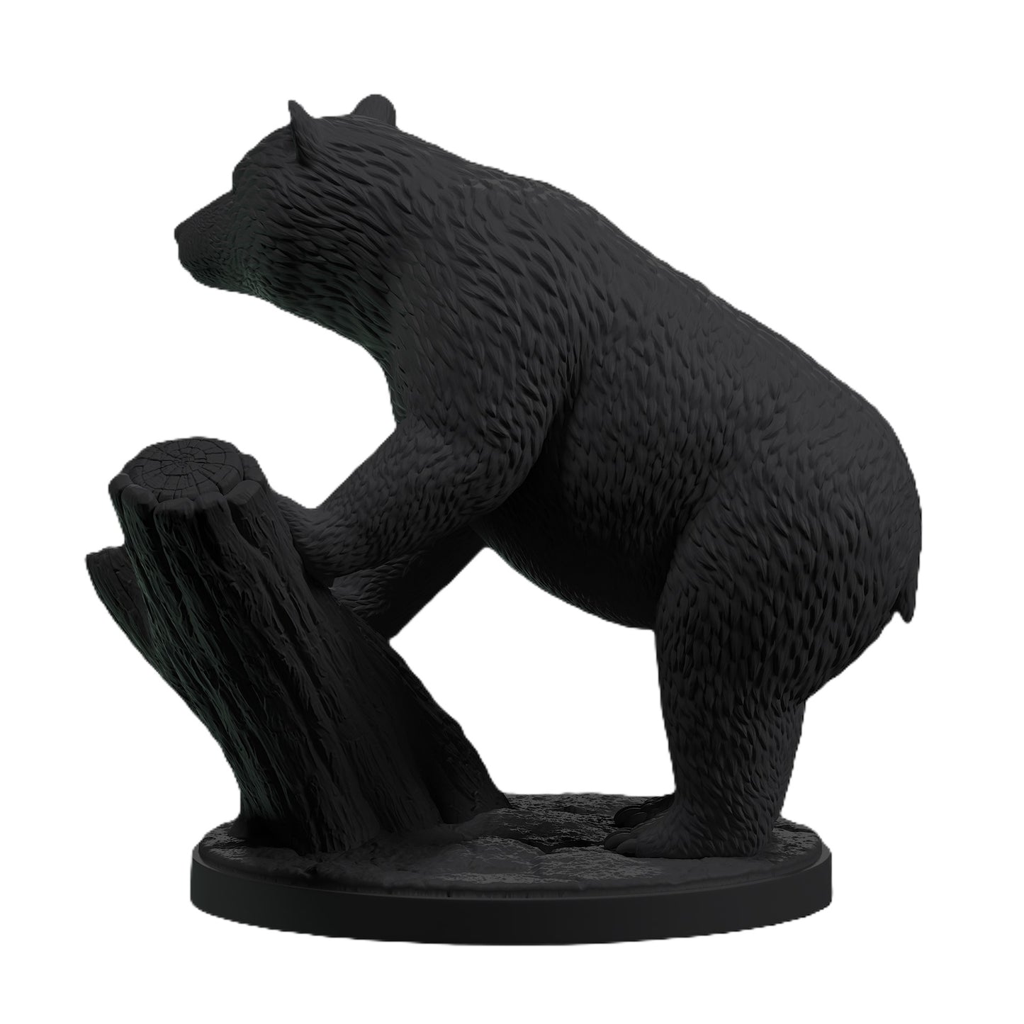 Bear Climbing Tree Figurine: Detailed Wildlife Sculpture