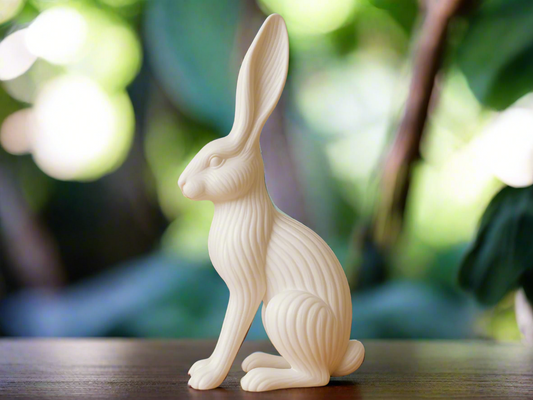 Festive Modern Bunny – Minimalist 3D Printed Holiday Decor