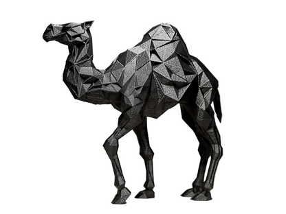 Decorative Geometric Camel Figurine – Premium 3D Printed Modern Tabletop Accent | Handcrafted Artistic Showpiece