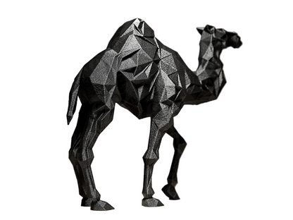 Decorative Geometric Camel Figurine – Premium 3D Printed Modern Tabletop Accent | Handcrafted Artistic Showpiece