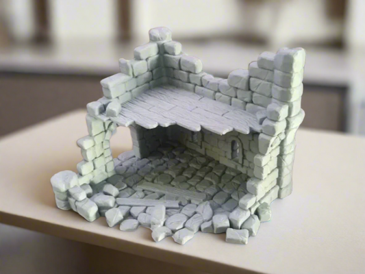 Fantasy - Ruined Town Miniature