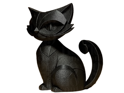 Graceful Cat Silhouette - Elegant PLA Resin Figurine for Indian Homes | Modern Decor