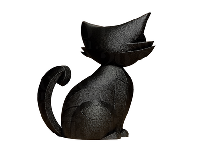 Graceful Cat Silhouette - Elegant PLA Resin Figurine for Indian Homes | Modern Decor