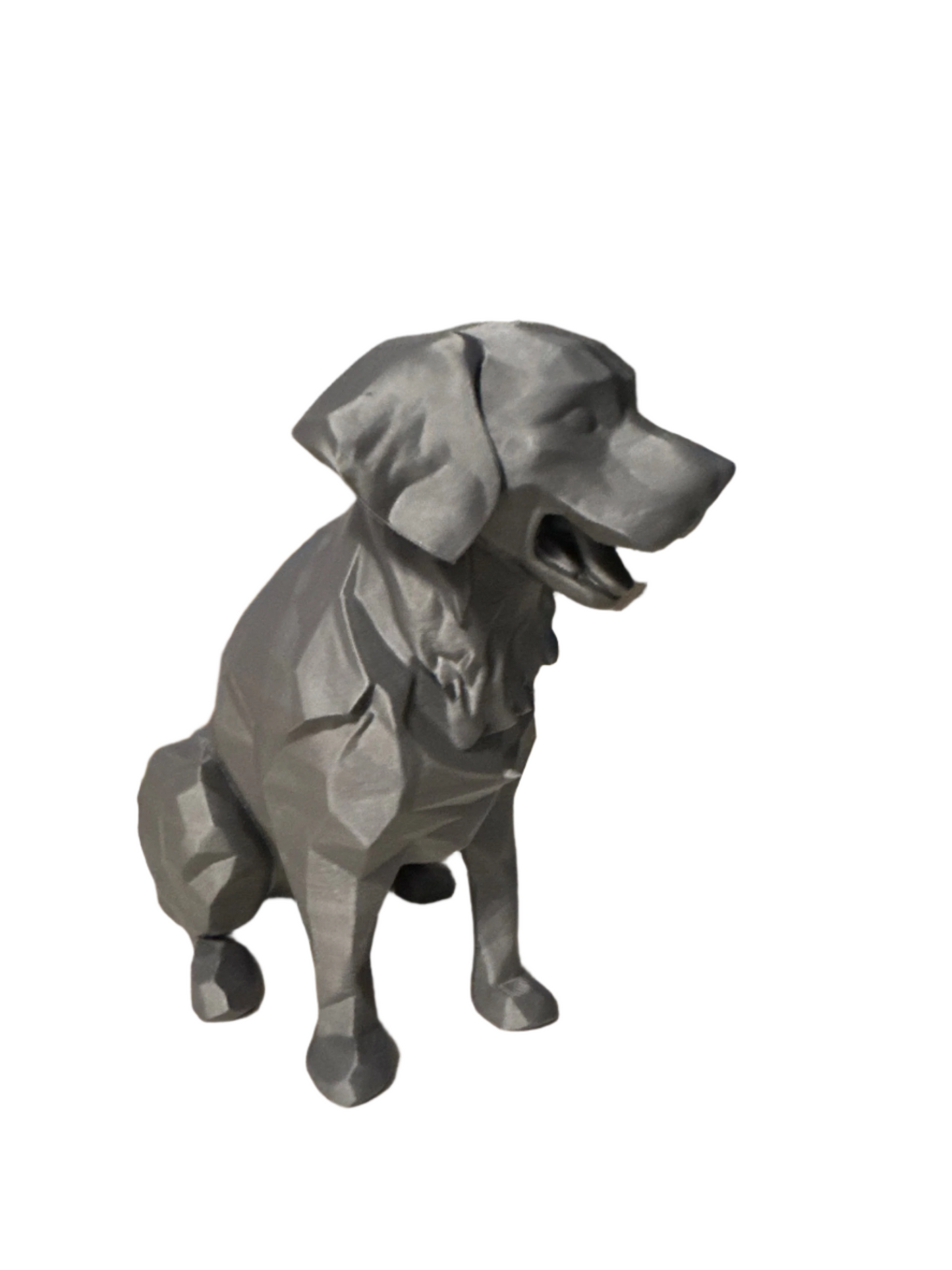 Low Poly Golden Retriever Statue – Modern Dog Lover Decor