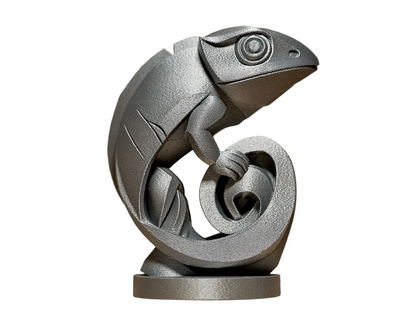 Playful Chameleon Statue | Nature's Colorful Climber | Wildlife Figurine