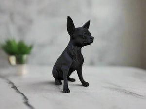 3D Printed Chihuahua Sculpture – Minimalist Dog Decor