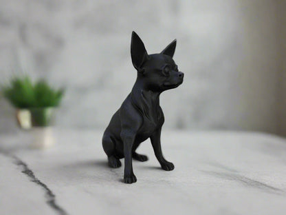 3D Printed Chihuahua Sculpture – Minimalist Dog Decor - Celestial Crafts