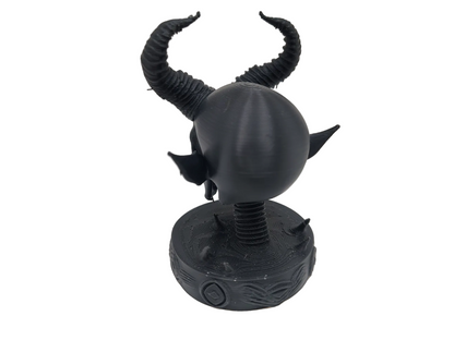 Dark Elf Skull Bust - Demon Horn Fantasy Art Décor for Indian Collectors