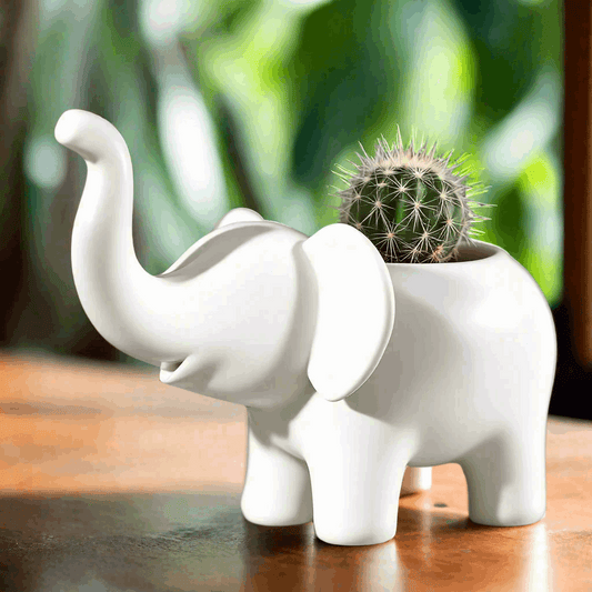 Cute Elephant Decorative Pot Vase