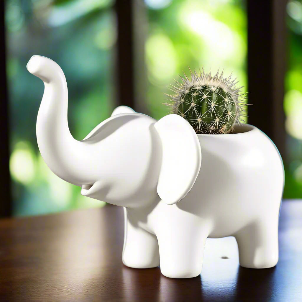 Cute Elephant Decorative Pot Vase