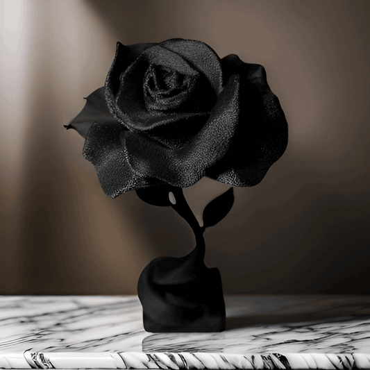 Decorative Black Rose Showpiece - Celestial Crafts