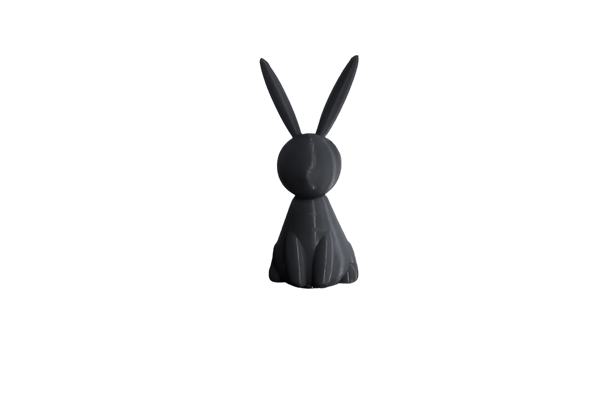 Decorative Bunny Figurines, Modern Minimalist Design, Black and White, Set of 2 - Celestial Crafts