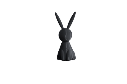 Decorative Bunny Figurines, Modern Minimalist Design, Black and White, Set of 2 - Celestial Crafts