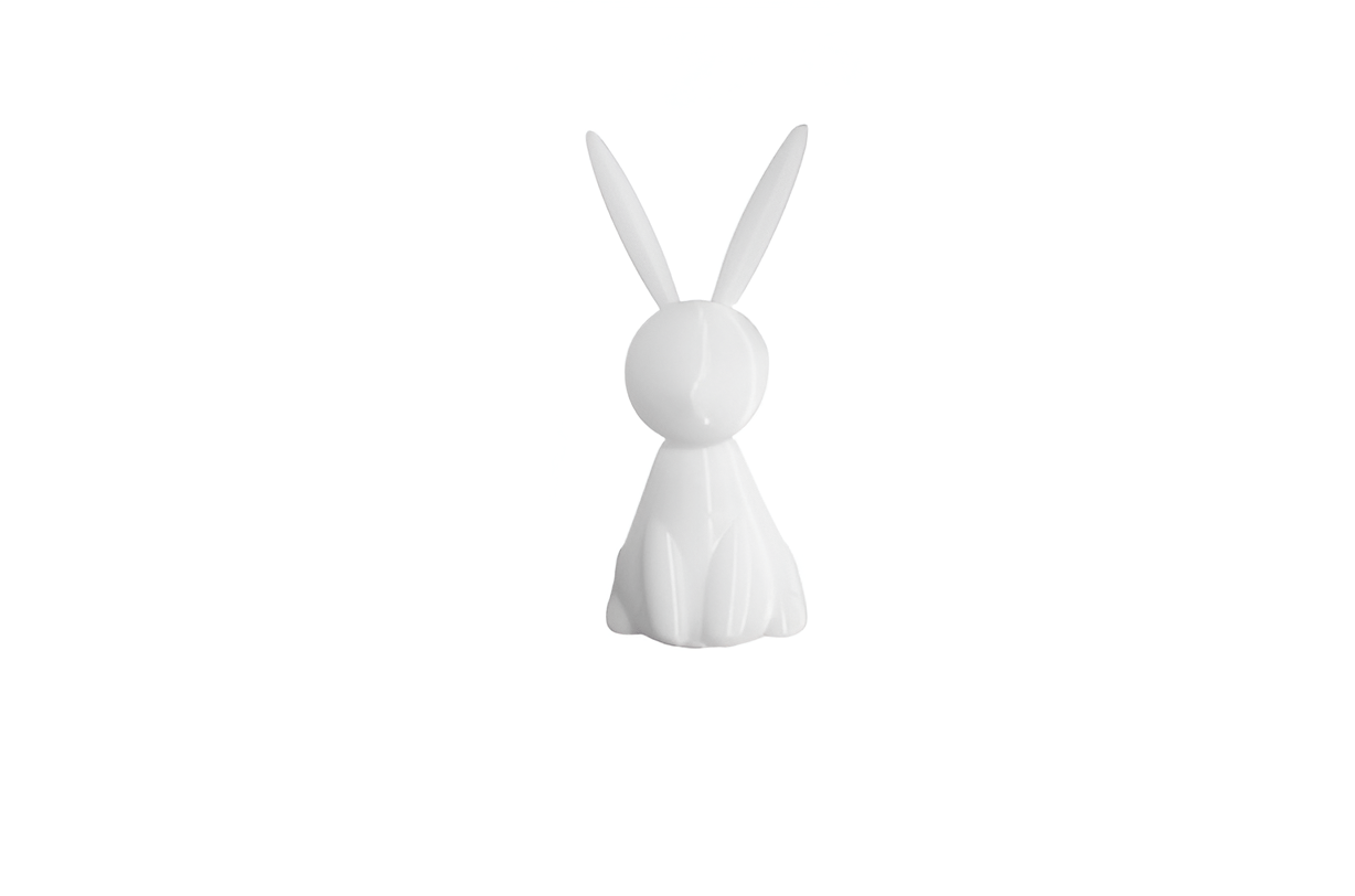 Decorative Bunny Figurines, Modern Minimalist Design, Black and White, Set of 2 - Celestial Crafts