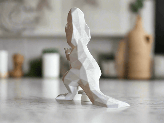 Decorative T - Rex Dinosaur Figurine, Low Poly Design, Cute Style - Celestial Crafts