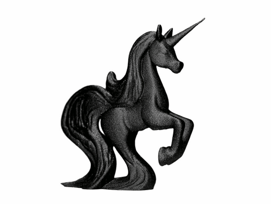 Decorative Unicorn Figurine, Black Matte Finish, Standing Pose - Celestial Crafts