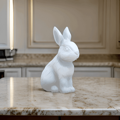 Decorative White Bunny Figurine, Modern Home Decor - Celestial Crafts