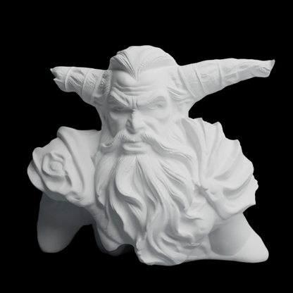 Destroyed Horned Demon Bust