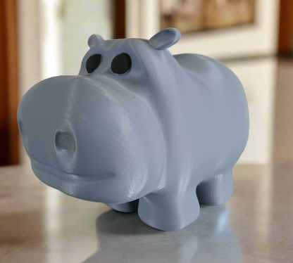 Hippo Sculpture Showpiece for Home Decor | Cartoon Grey Animal Figurine India