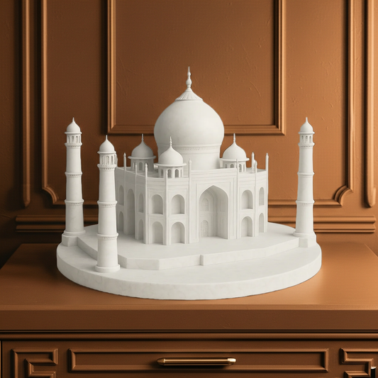 Taj Mahal Home Décor Piece - PLA Resin Artistic Landmark Replica for Indian Homes