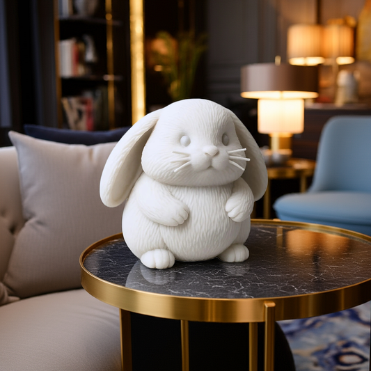 Chubby Cute Rabbit Figurine