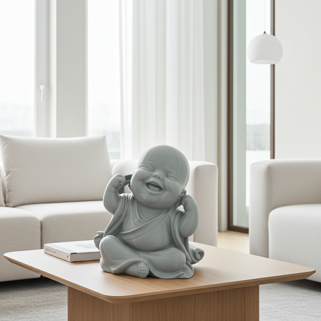 Monk Sculpture Showpiece for Home Decor | Smiling Buddha Figurine India