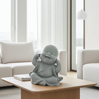 Monk Sculpture Showpiece for Home Decor | Smiling Buddha Figurine India