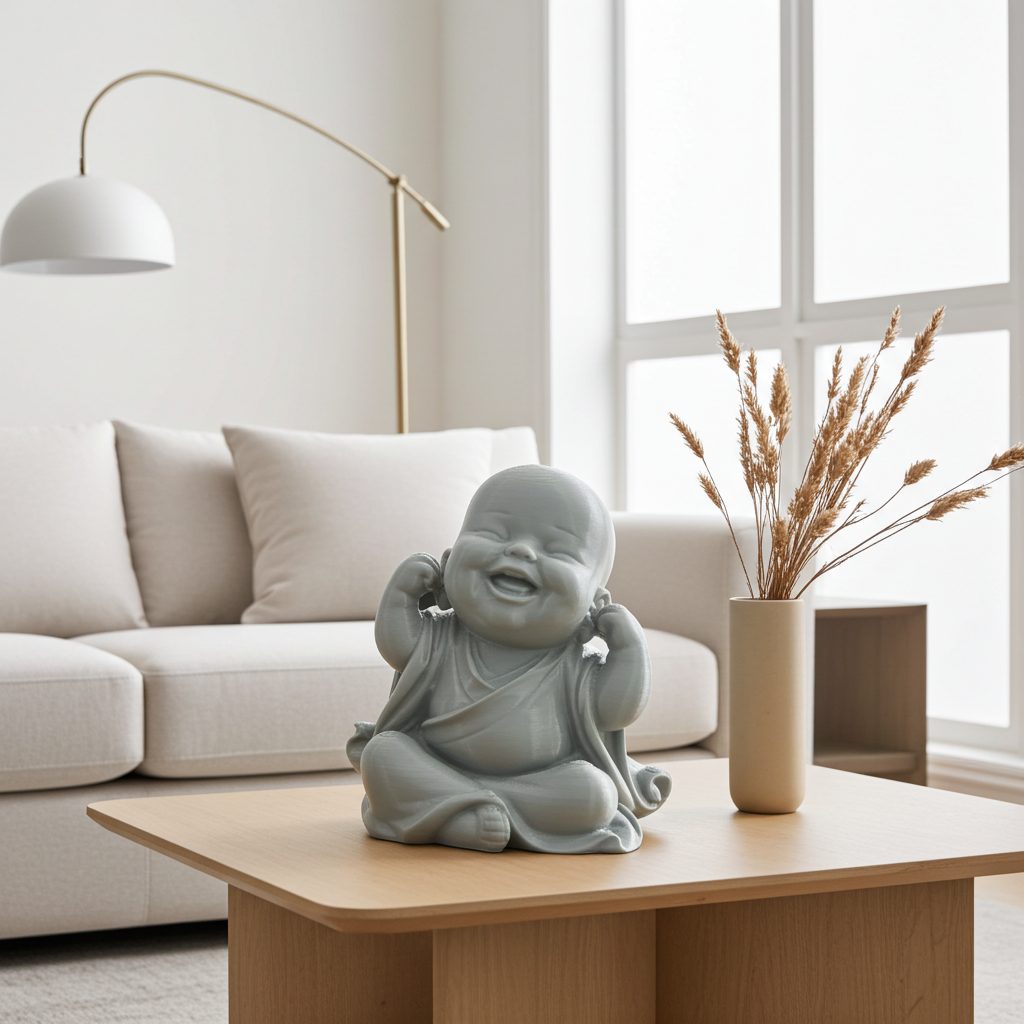 Monk Sculpture Showpiece for Home Decor | Smiling Buddha Figurine India