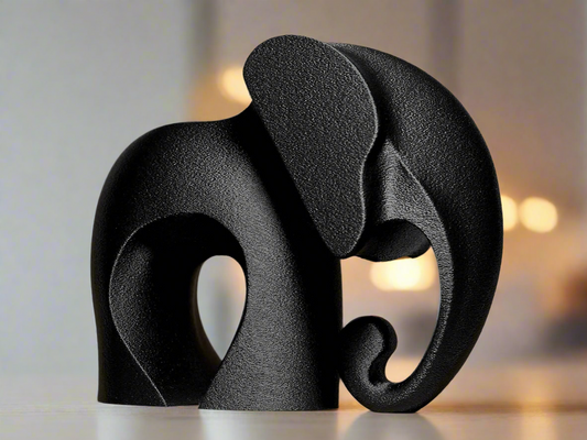 Modern Elephant Figurine: Minimalist Decor for Home & Office