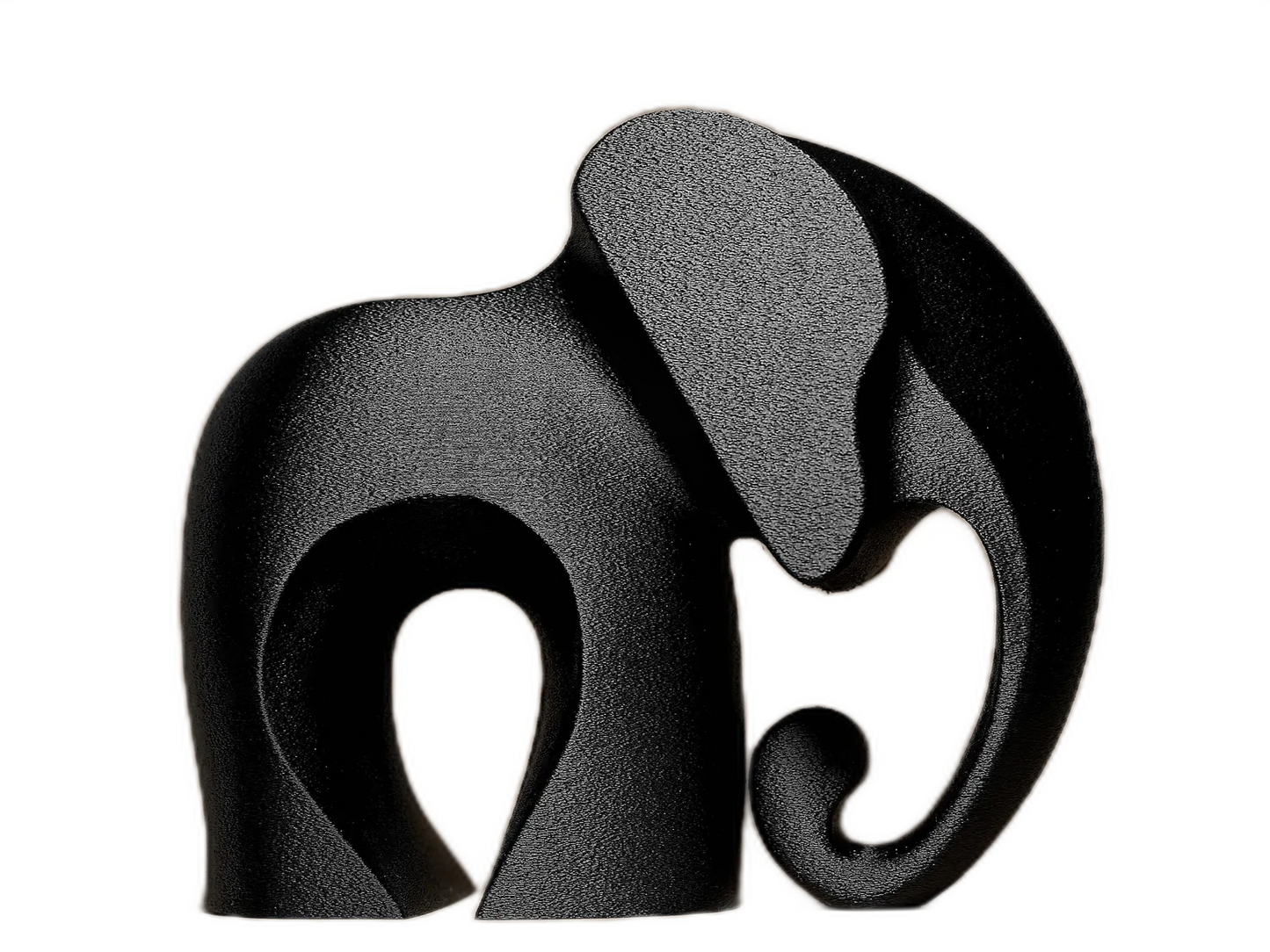 Modern Elephant Figurine – Minimalist Wildlife Home Decor