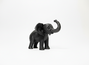 Black cheerful elephant figurine Premium-grade Polylactic Acid 15x10x18cm 285g good luck home decor whimsical ornament