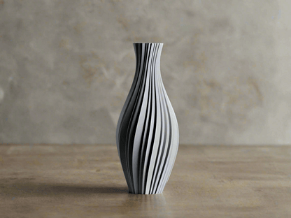 Spiraled Vase – Modern 3D-Printed Slim Artistic Vase