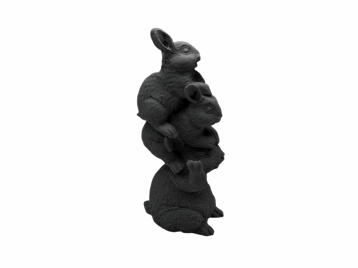 Trio of Easter Bunnies Figurines