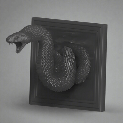 3D Printed Snake Sculpture – Unique Home Decor