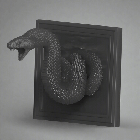 3D Printed Snake Sculpture – Unique Home Decor