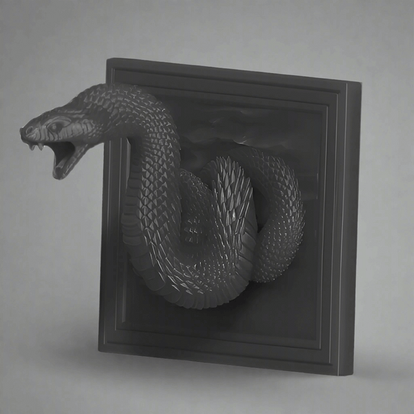 3D Printed Snake Sculpture – Unique Home Decor