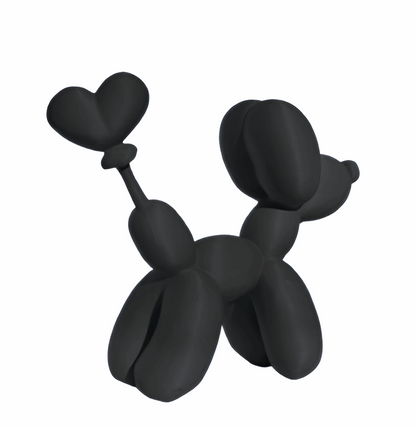 Balloon Dog with Heart Tail – Adorable 3D-Printed Art Sculpture