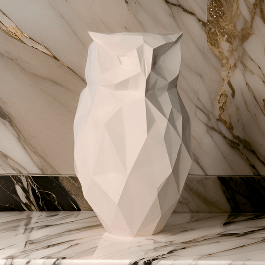 Modern 3D Printed Owl Vase – Stylish Home Decor