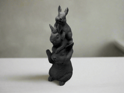 Trio of Easter Bunnies Figurines