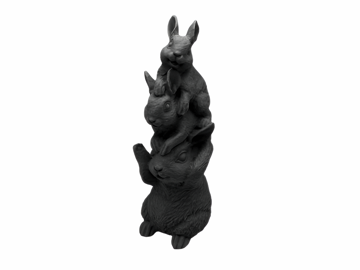 Trio of Easter Bunnies Figurines