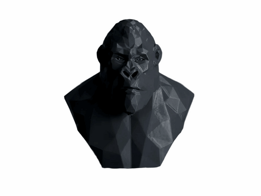 Geometric Gorilla Statue: Modern & Bold