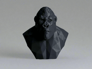 Geometric Gorilla Statue: Modern & Bold