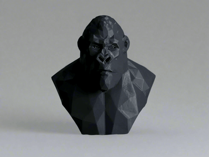 Geometric Gorilla Statue: Modern & Bold