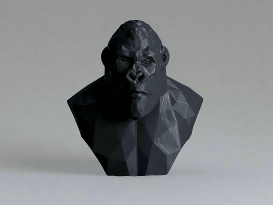 Geometric Gorilla Statue: Modern & Bold