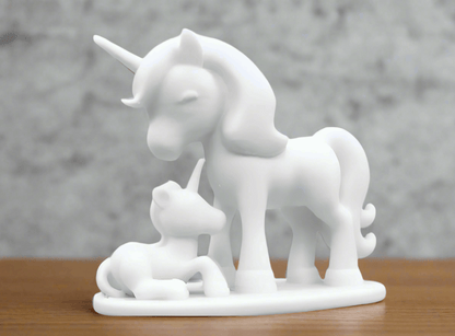 Mom Unicorn and Baby – Enchanting Fantasy Figurine