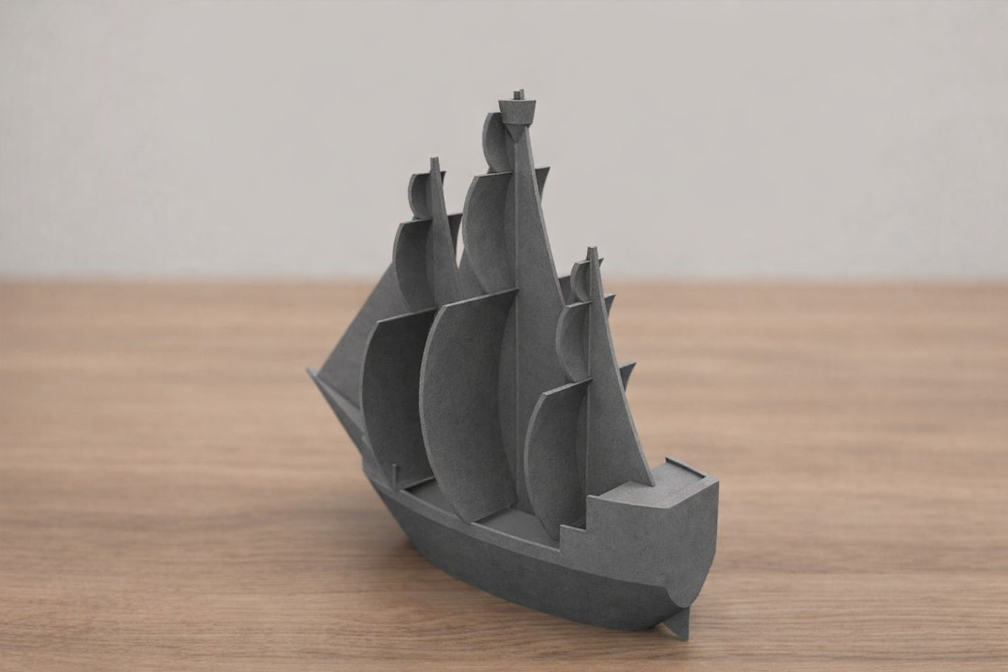 Cement Grey Ship Showpiece for Table Décor | Modern Home & Office Decor