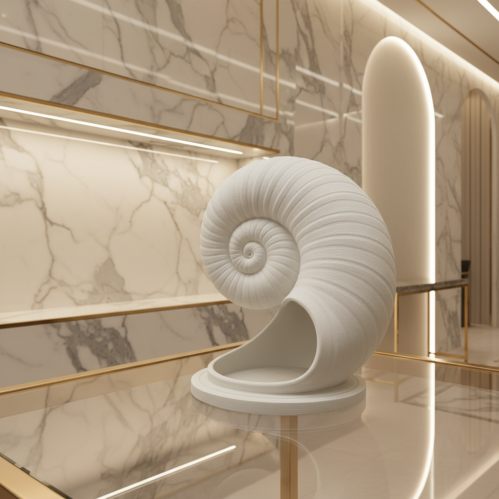 Spiral Seashell Sculpture – Ocean-Inspired Decorative Art | Unique Tabletop Decor & Gift for Indian Homes