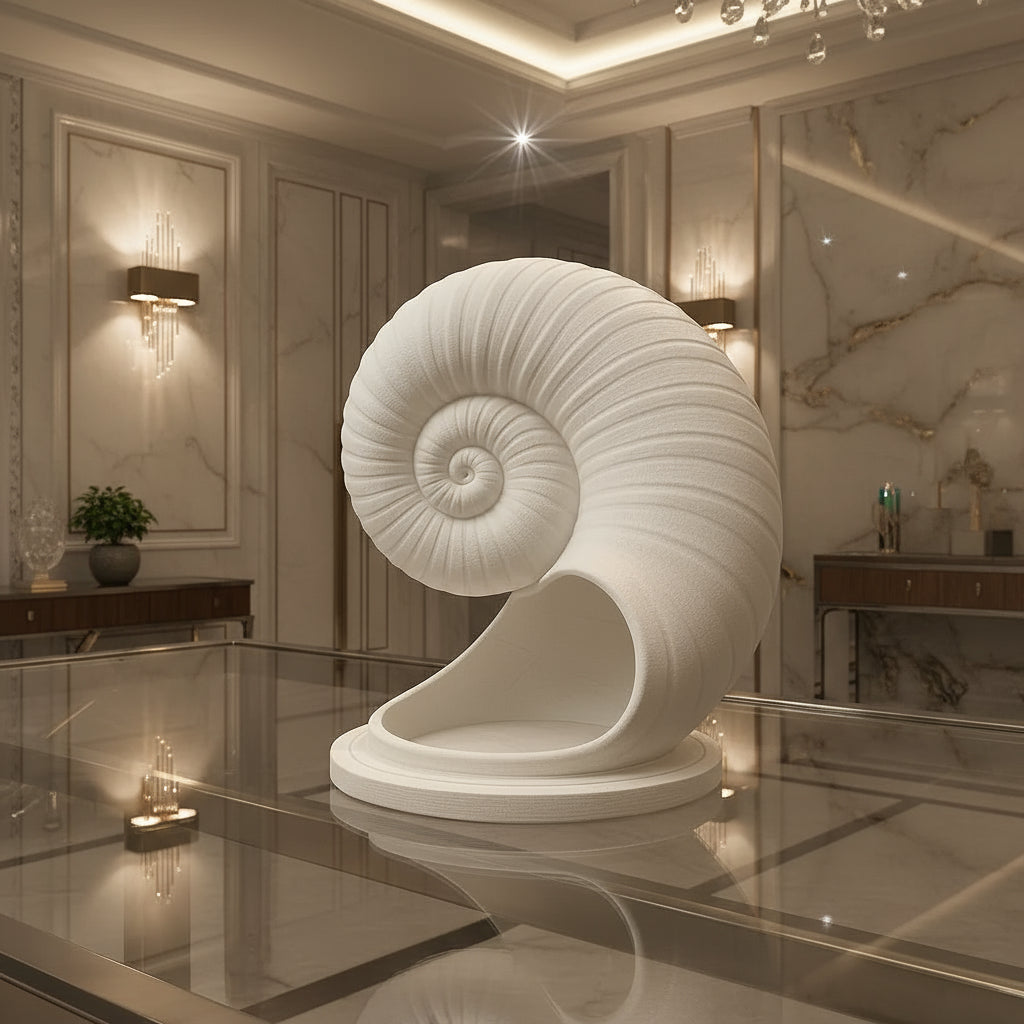 Spiral Seashell Sculpture – Ocean-Inspired Decorative Art | Unique Tabletop Decor & Gift for Indian Homes