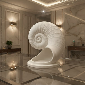 Spiral Seashell Sculpture – Ocean-Inspired Decorative Art | Unique Tabletop Decor & Gift for Indian Homes